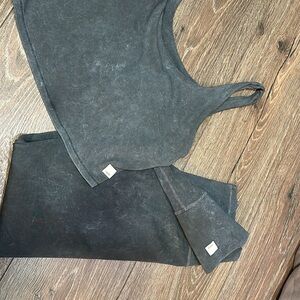 Black Sleeveless Top and Pants Set